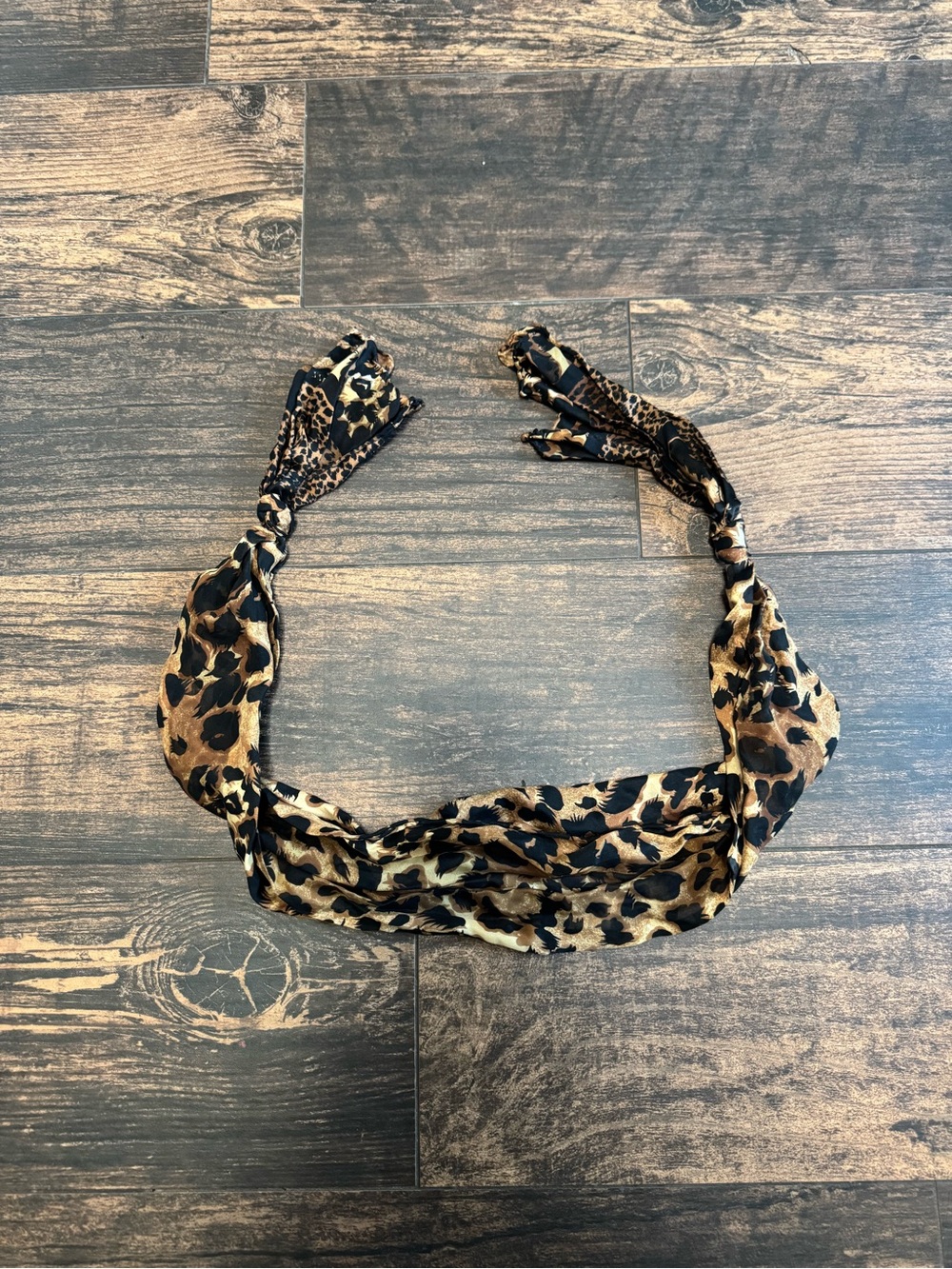 Leopard Print Twist Headband - Brown